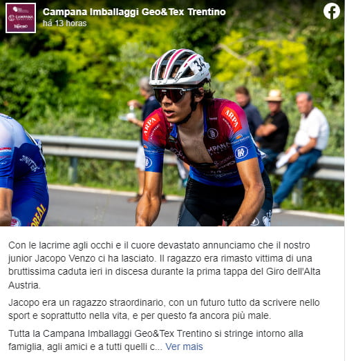 girodociclismo.com.br morre promessa italiana ao descer montanha durante competicao na austria image