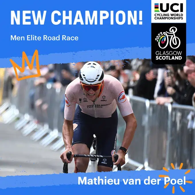 Campeonato Mundial de Glasglow: Resultados da prova de Estrada; Mathieu Van  der Poel Campeão Mundial