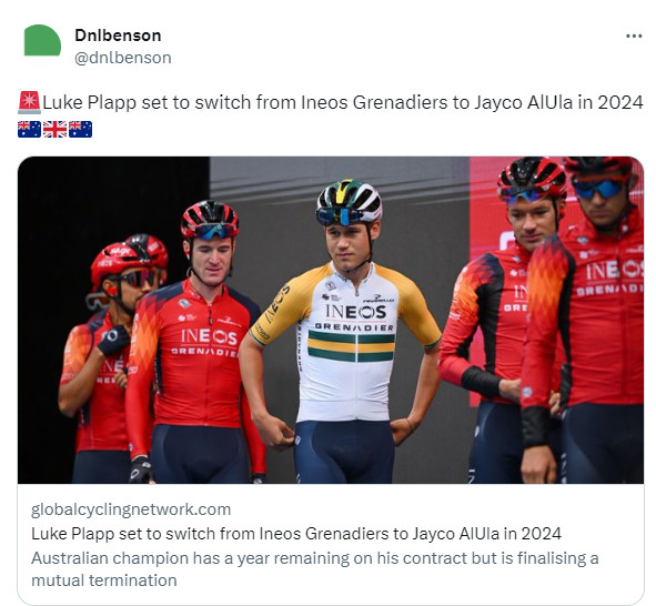 girodociclismo.com.br campeao australiano deixa ineos grenadiers image