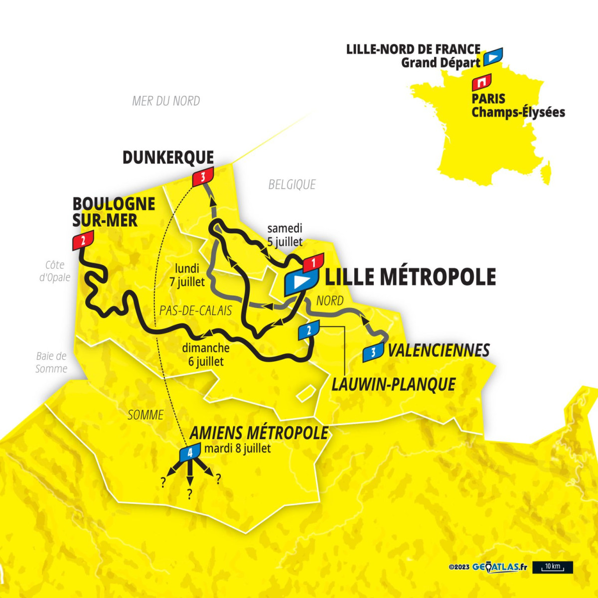 Tour de France 2025 Reveladas as três primeiras etapas; Confira as