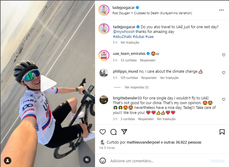 girodociclismo.com.br tadej pogacar e criticado nas redes sociais apos viajar para os emirados arabes image