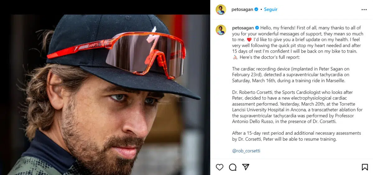 girodociclismo.com.br peter sagan anuncia seu regresso aos treinos apos segunda cirurgia cardiaca image 2