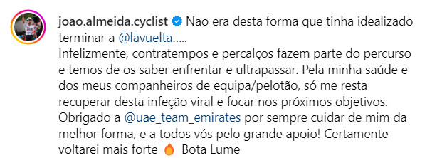 girodociclismo.com.br joao almeida abandona vuelta a espana nao era desta forma que tinha idealizado terminar ala vuelta image 1