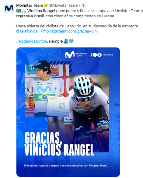 girodociclismo.com.br movistar encerra contrato com brasileiro vinicius rangel ciclista regressa ao brasil imediatamente confira a nota oficial do ciclista image 2