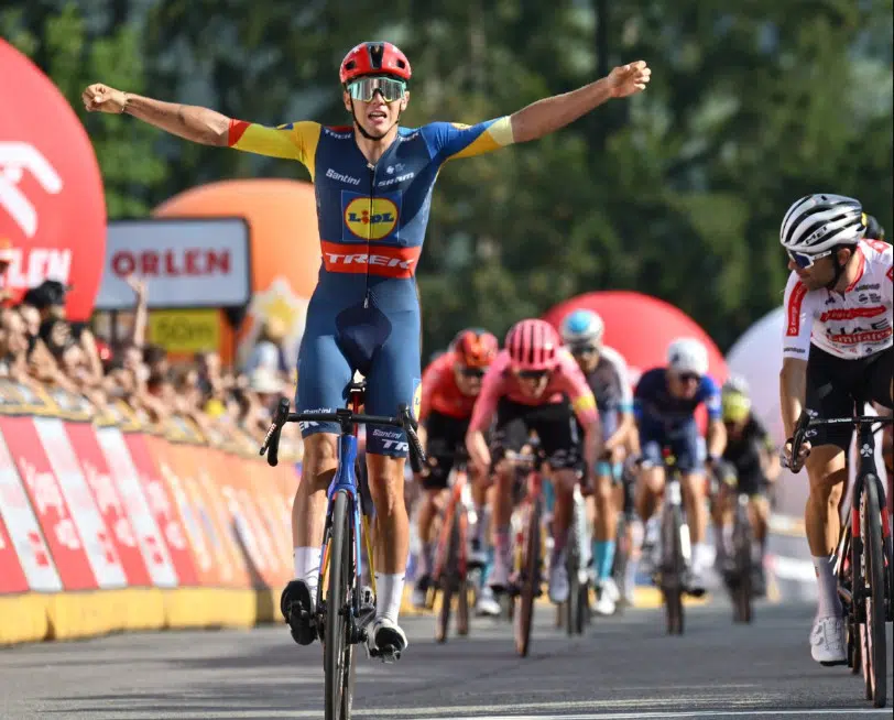Jovem prodígio da Lidl-Trek encerra temporada após 9 vitórias em apenas 4 meses 3 girodociclismo.com.br thibau nys polonia ii