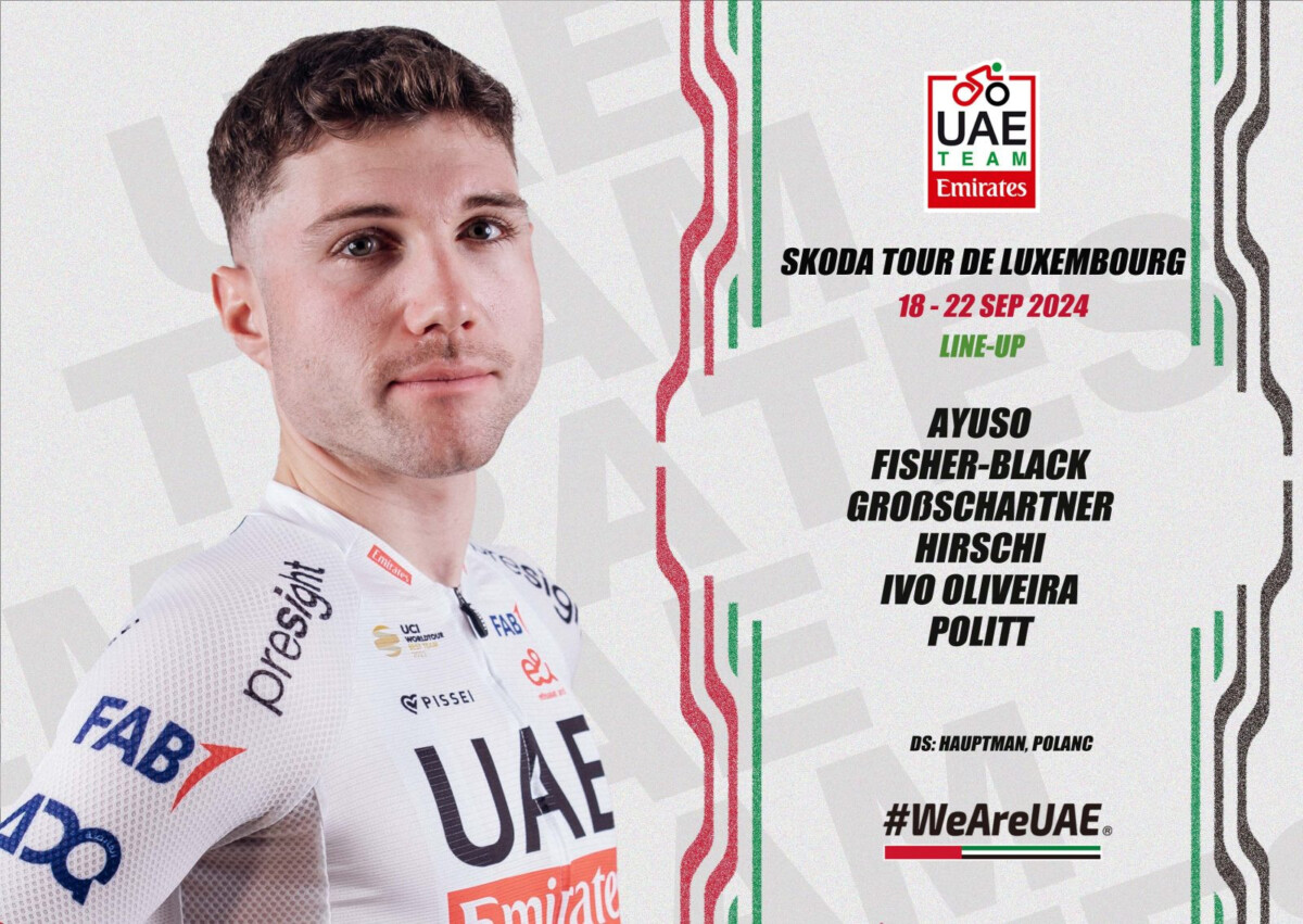 girodociclismo.com.br uae team emirates apresenta equipe para o tour de luxemburgo juan ayuso sera o capitao com ivo oliveira e marc hirschi confirmados image