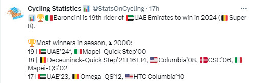 girodociclismo.com.br uae team emirates iguala recorde historico de vitorias no seculo xxi image 6