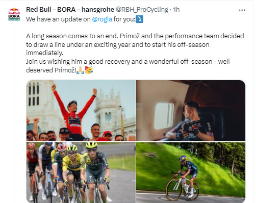 girodociclismo.com.br primoz roglic esta fora da il lombardia red bull bora anuncia o fim da temporada do campeao da vuelta a espana image