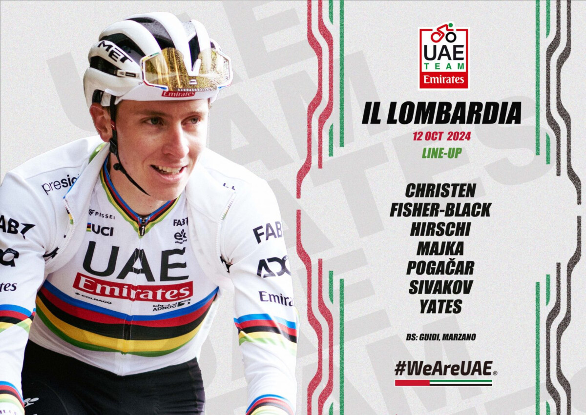 girodociclismo.com.br uae team emirates anuncia equipe para a il lombardia tadej pogacar tera forte equipe de apoio image