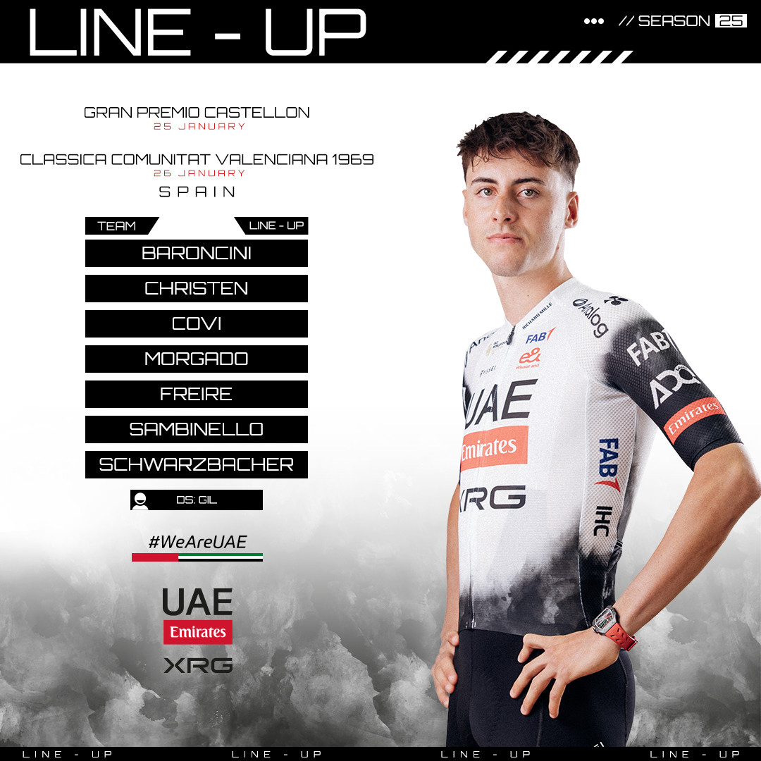 girodociclismo.com.br uae team emirates anuncia equipes para importantes competicoes antonio morgado e ivo oliveira farao suas estreias em 2025 image