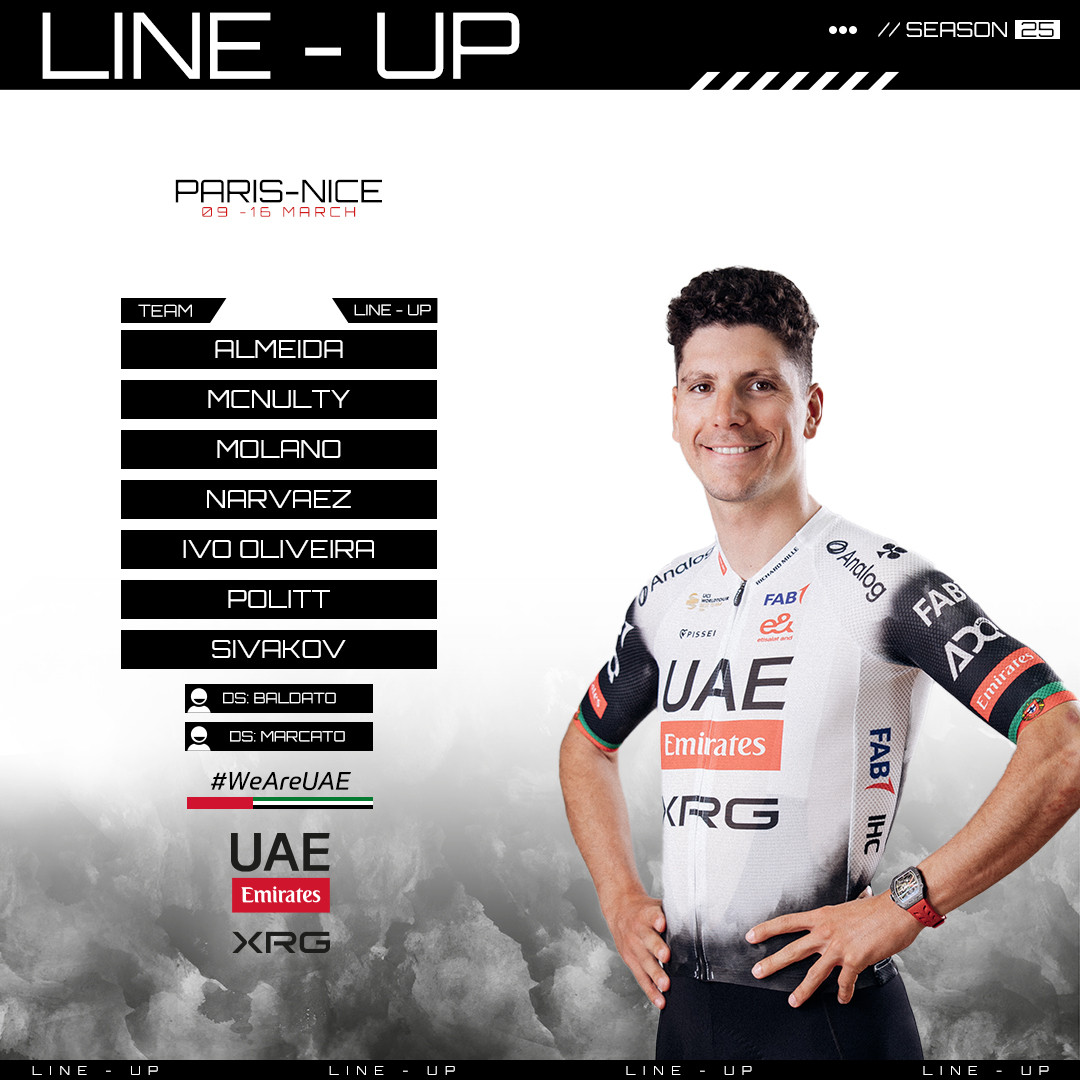 girodociclismo.com.br joao almeida comandara uma forte uae emirates xrg na paris nice equipe revela escalacao final para a competicao image