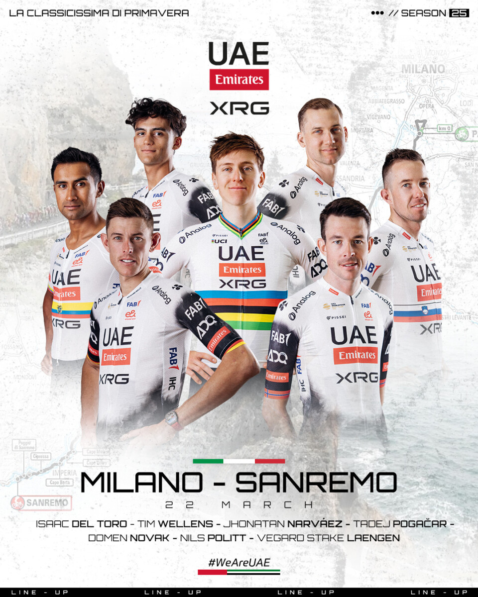 girodociclismo.com.br tadej pogacar liderara uma forte equipe na milan sanremo uae emirates xrg divulga equipe completa image