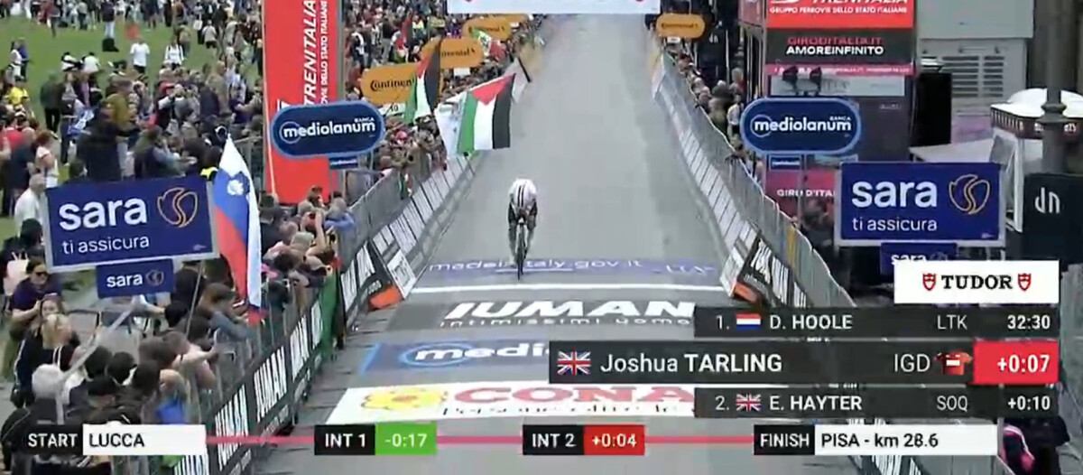 Campeão holandês registra o tempo ser batido no contrarrelógio do Giro d'Italia, Josh Tarling não consegue superá-lo 2 girodociclismo.com.br campeao holandes registra o tempo ser batido no contrarrelogio do giro ditalia josh tarling nao consegue supera lo image