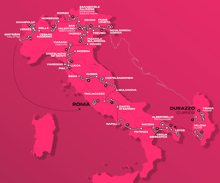 Giro d'Italia 2025: confira todas as etapas do Grand Tour italiano que começa na próxima sexta-feira 1 girodociclismo.com.br giro ditalia 2025 confira todas as etapas do grand tour italiano que comeca na proxima sexta feira image 32