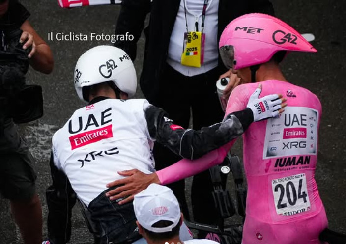 Isaac del Toro revela dificuldade do contrarrelógio do Giro "senti na primeira curva que seria perigoso"; assista o vídeo 3 girodociclismo.com.br maglia rosa admite abordagem conservadora no contrarrelogio senti na primeira curva que seria perigoso assista o video image 6
