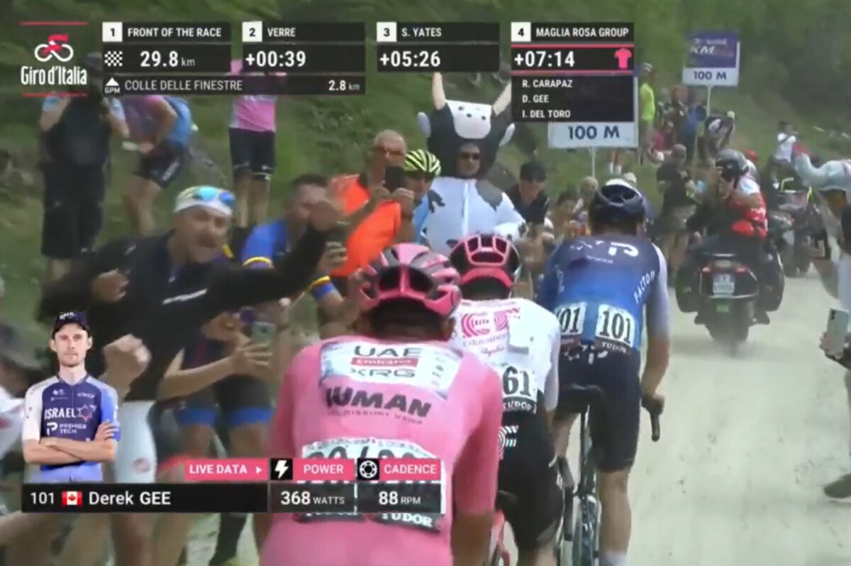 Simon Yates ataca Isaac del Toro e é o novo Maglia Rosa virtual do Giro d'Italia; assista o vídeo 1 girodociclismo.com.br simon yates ataca isaac del toro e e o novo maglia rosa virtual do giro ditalia assista o video image
