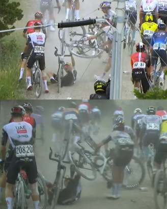 Tom Pidcock e Primoz Roglic sofrem queda no Giro d'Italia, assista o vídeo com a queda 1 girodociclismo.com.br tom pidcock e primoz roglic sofrem queda no giro ditalia image 2