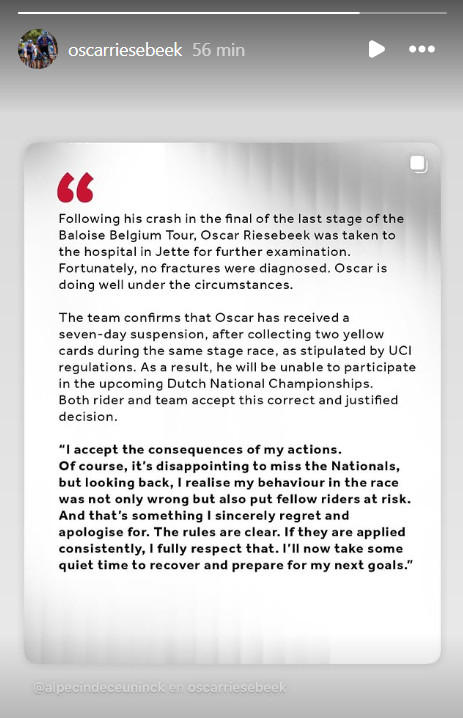 Ciclista da Alpecin-Deceuninck pede desculpas após suspensão, "aceito as consequências das minhas ações" 2 girodociclismo.com.br apos suspensao ciclista da alpecin deceuninck pede desculpas aceito as consequencias das minhas acoes image