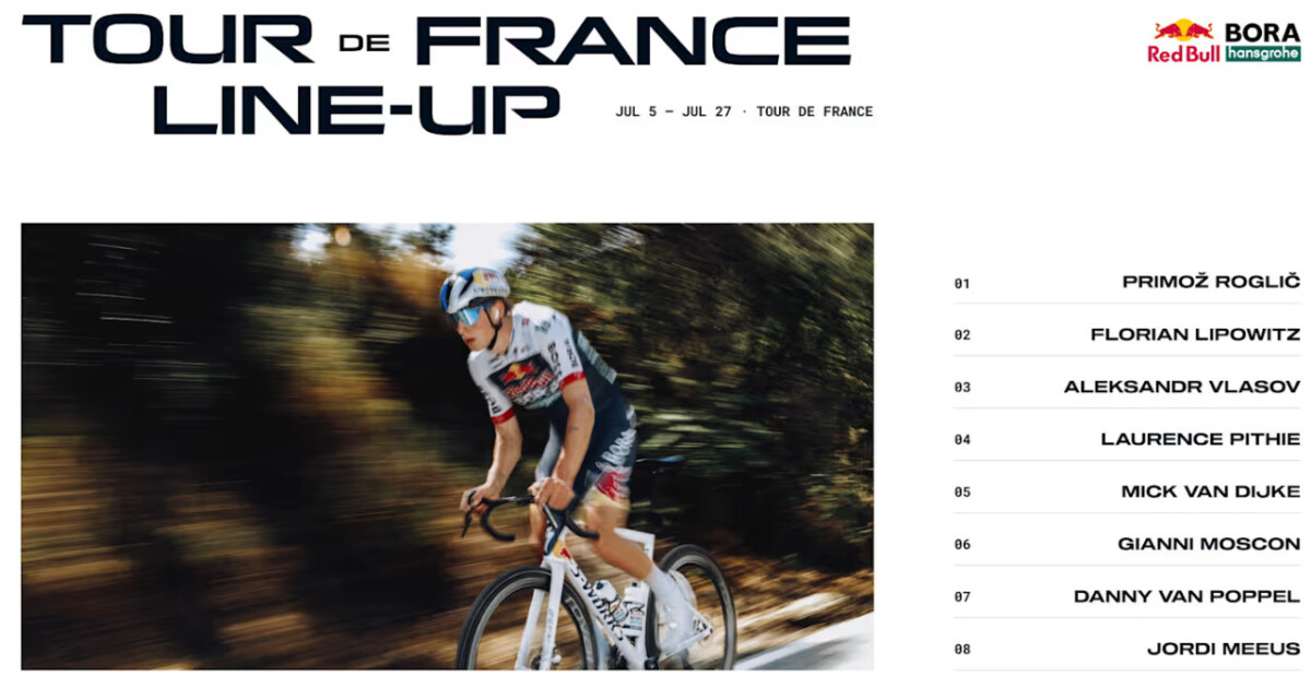 girodociclismo.com.br red bull bora divulga equipe para o tour de france primoz roglic comandara equipe com 3 estreias image 5