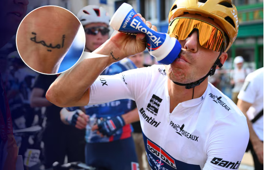 girodociclismo.com.br remco evenepoel surge com tatuagem misteriosa no campeonato belga ciclista revelou o significado apos a prova image 3