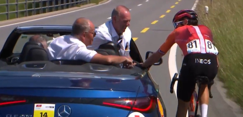 Geraint Thomas descreve queda no Tour de Suisse "torci todo o joelho e o posterior da coxa", assista a entrevista 2 girodociclismo.com.br tour de suisse resultados da 3a etapa image 9