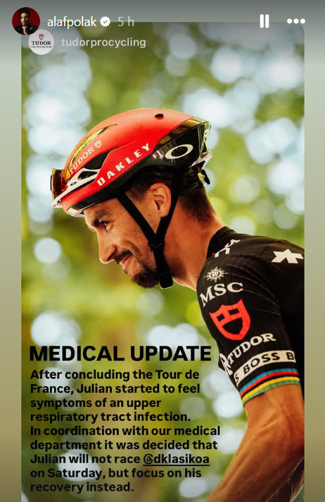 girodociclismo.com.br julian alaphilippe enfrenta doenca apos o tour de france e desiste da classica san sebastian 2025 confira o anuncio oficial da equipe image 4