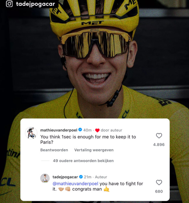 girodociclismo.com.br mathieu van der poel brinca com tadej pogacar sobre a camisa amarela no tour de france voce acha que um segundo e suficiente image 3