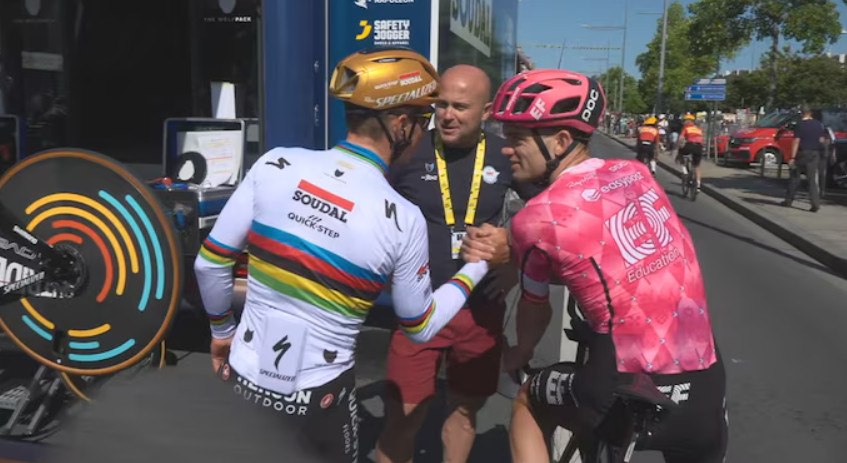 Remco Evenepoel revela confiança durante reconhecimento do percurso do contrarrelógio do Tour "lembra-me Paris" 3 girodociclismo.com.br remco evenepoel faz reconhecimento do percurso do contrarrelogio do tour e revela confianca lembra me paris image