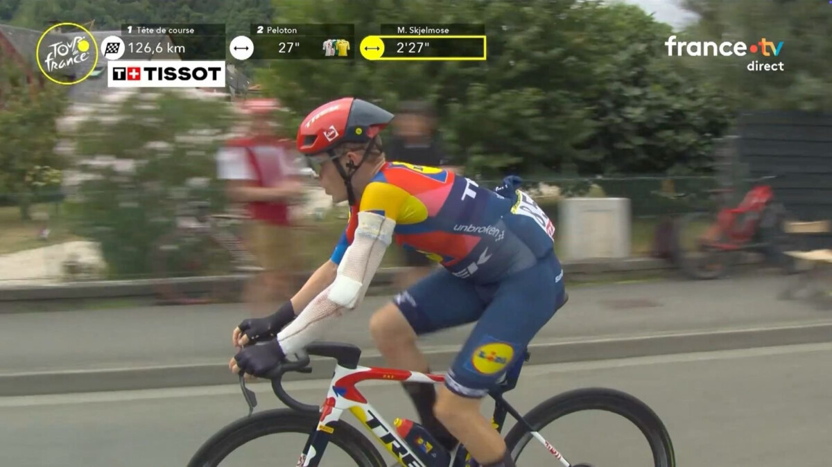 girodociclismo.com.br surgem imagens da grave queda de mattias skjelmose capitao da lidl trek abandonou o tour de france image 3