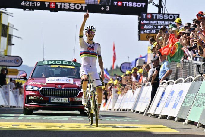 girodociclismo.com.br tour de france 2025 tadej pogacar vence 12a etapa em ataque fulminante e retoma a lideranca geral confira os resultados e a chegada image 6