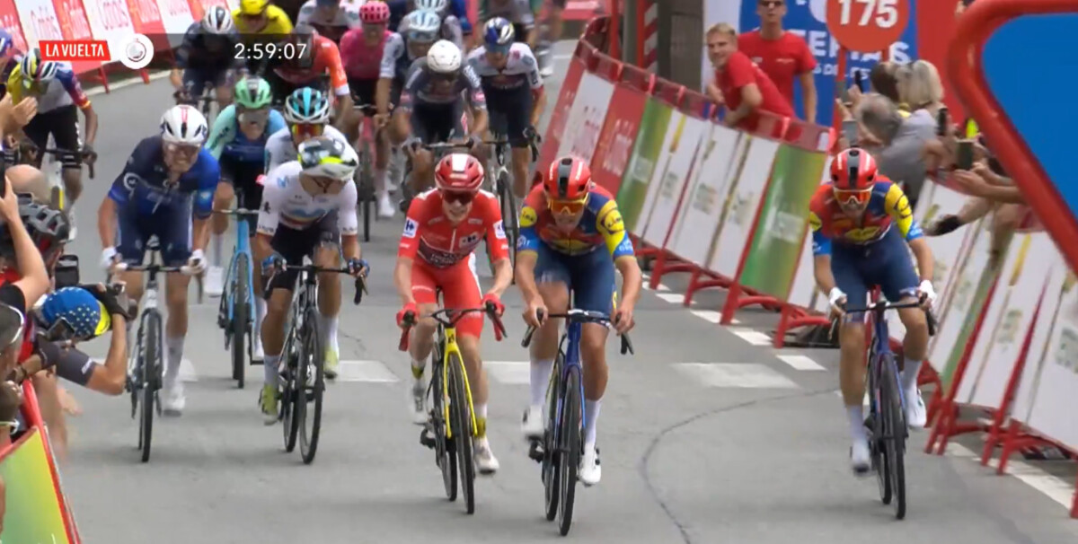 girodociclismo.com.br juan ayuso analisa final nervoso da 3a etapa da vuelta a espanafoi uma chegada em sprint caotica image 4
