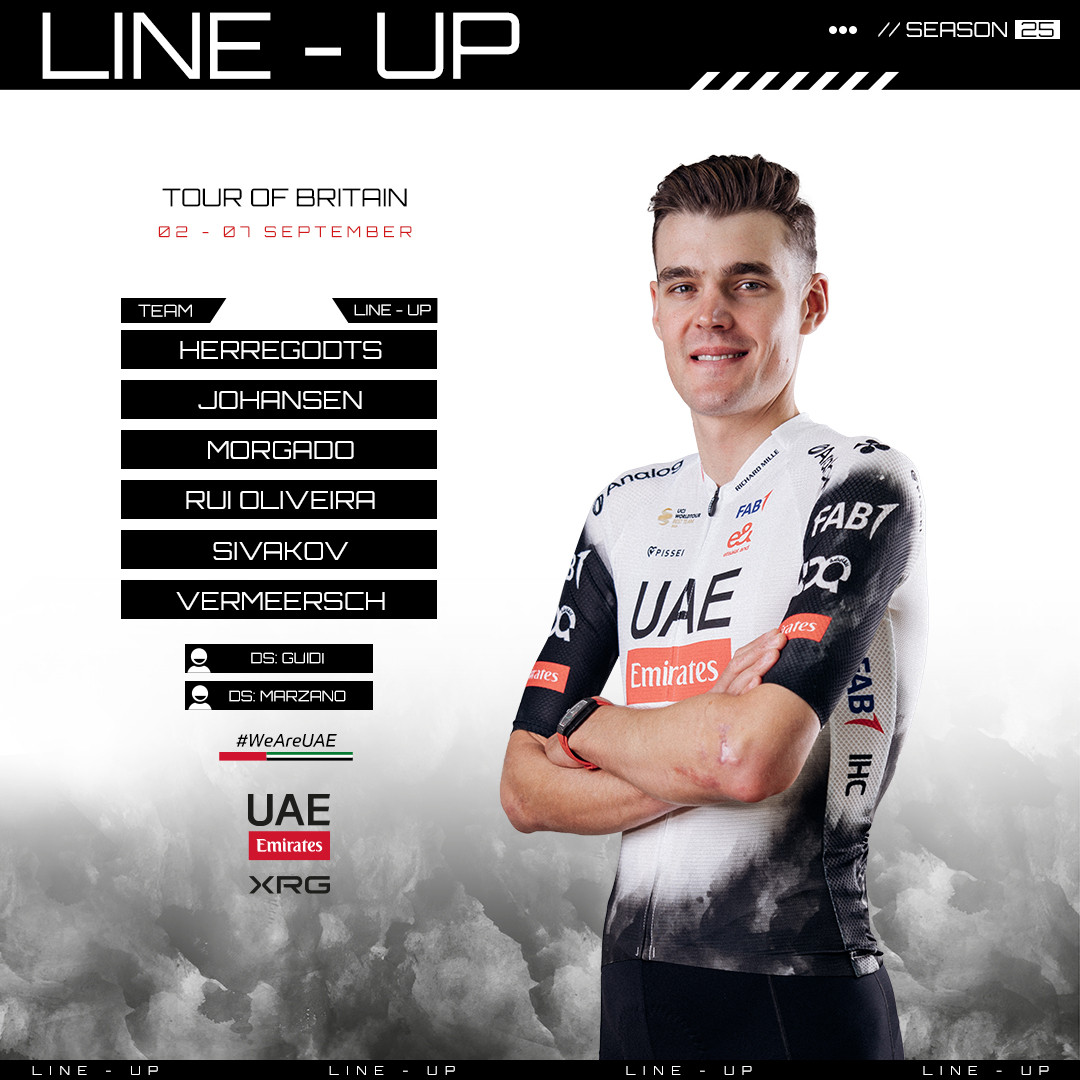 girodociclismo.com.br uae emirates xrg anuncia equipe para a estreia no tour of britain com pavel sivakov lider e antonio morgado e rui oliveira confirmados image