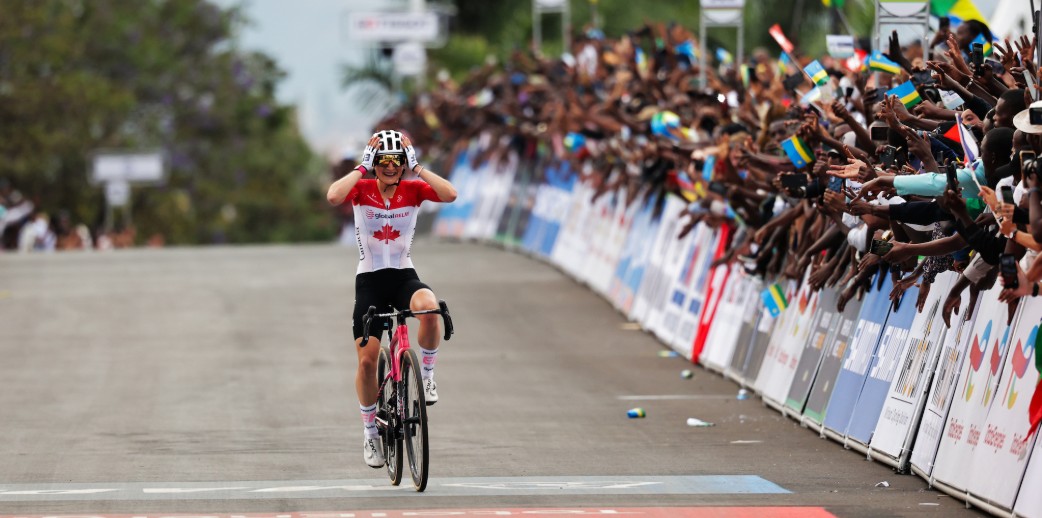 girodociclismo.com.br nova campea mundial magdeleine vallieres analisa a vitoria aqui e bem dificil se voce entra no vermelho e dificil recuperar assista a entrevista image