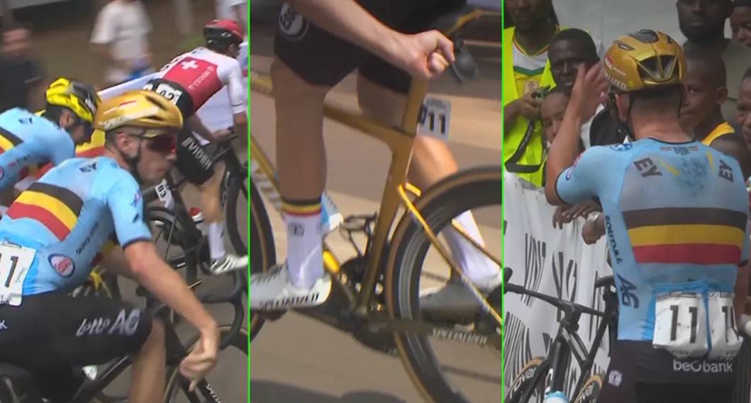 girodociclismo.com.br remco evenepoel trocou 2 vezes de bicicleta durante o mundial meu selim caiu completamente eu sentia caimbras assista o video image 3