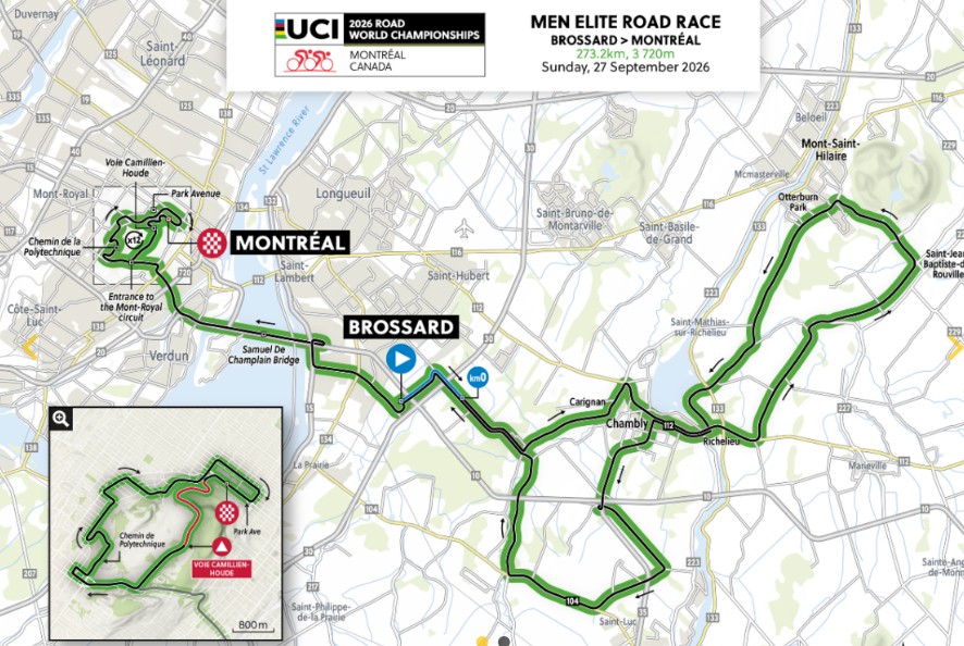 girodociclismo.com.br uci revela os percursos do campeonato mundial de 2026 mundial de montreal com reducao do desnivel acumulado image 1