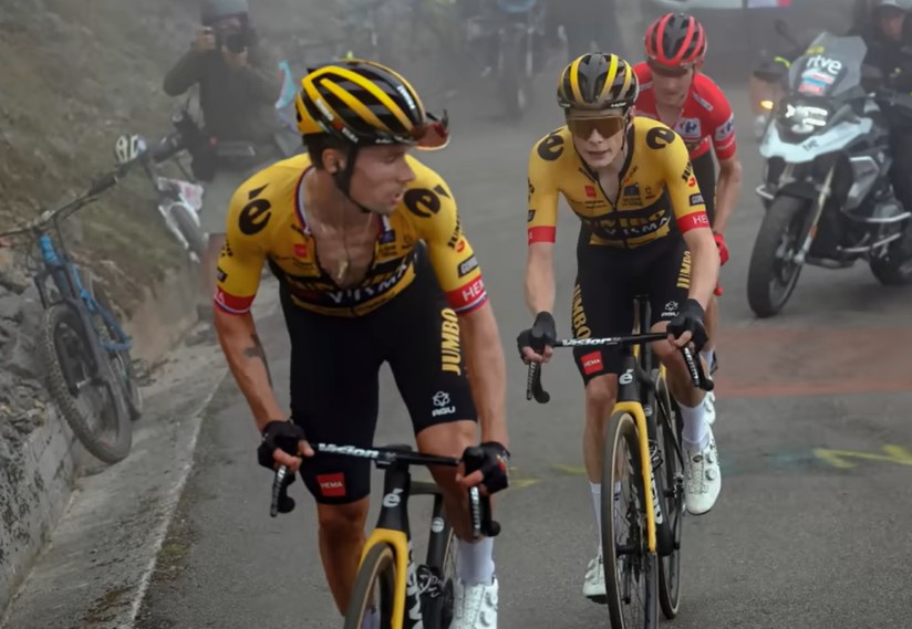 girodociclismo.com.br campeao da vuelta da espana rebate criticas da visma lease a bike desacelere um pouco sua equipe assista o video image