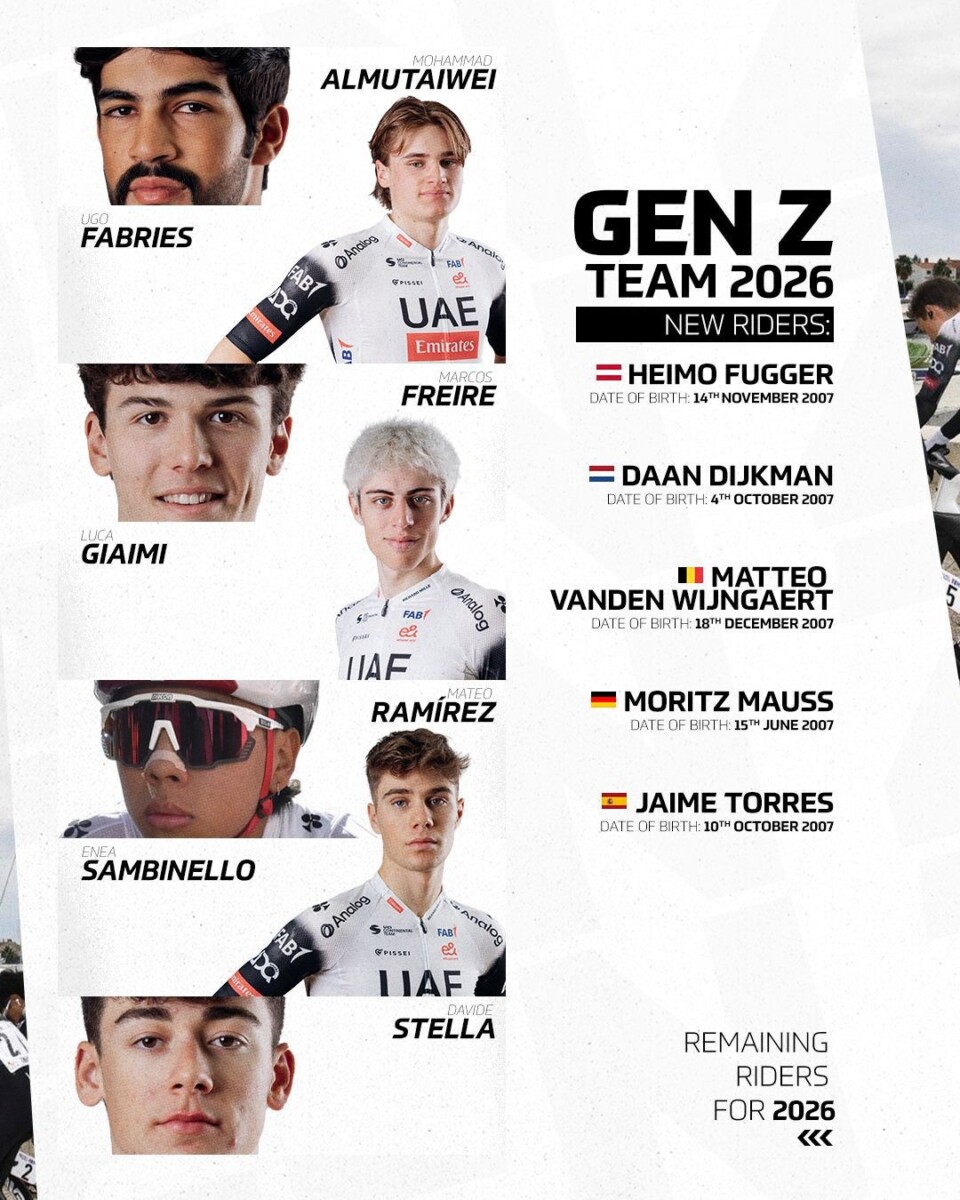 girodociclismo.com.br uae emirates anuncia 5 reforcos para sua equipe de desenvolvimento time anuncia seus u image