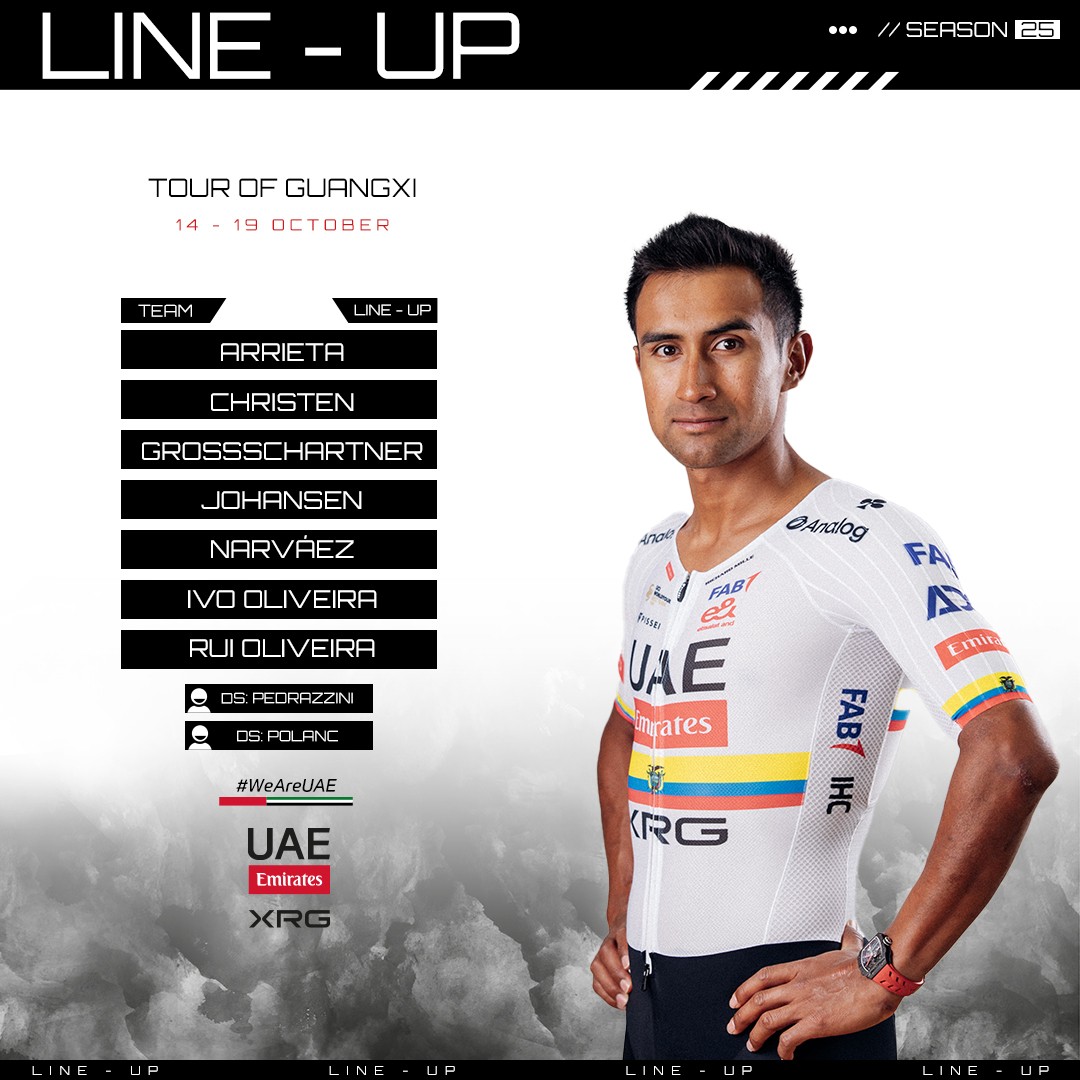 girodociclismo.com.br uae emirates busca recorde 100 vitorias no tour de guangxi com forte equipe rui e ivo oliveira confirmados onde assistir e informacoes image