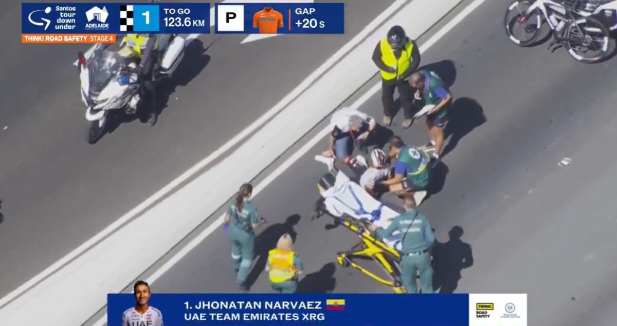 girodociclismo.com.br ethan vernon vence 4a etapa do santos tour down under jhonatan narvaez sofre grave queda e abandona veja os resultados e a chegada image