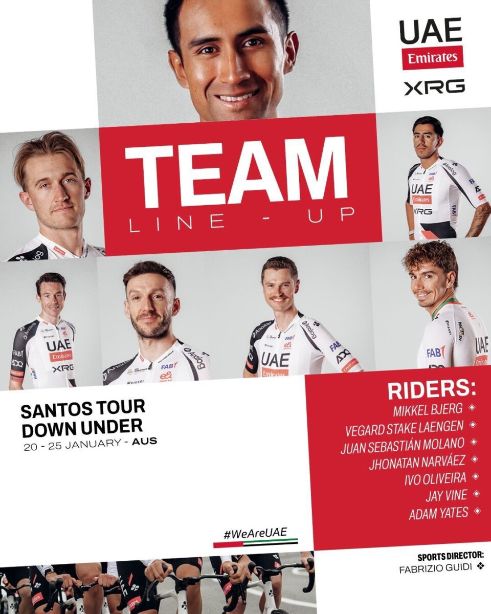 girodociclismo.com.br uae emirates anuncia forte equipe para o tour down under jhonatan narvaez lidera com ivo oliveira confirmado confira image