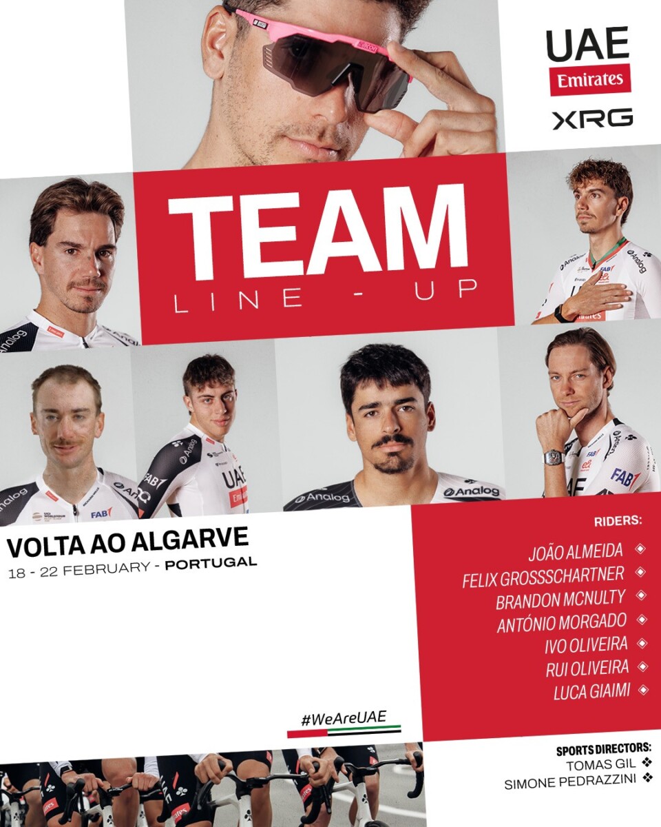girodociclismo.com.br uae emirates confirma joao almeida na lideranca de forte equipe para a volta ao algarve joao com joao almeida como lider image
