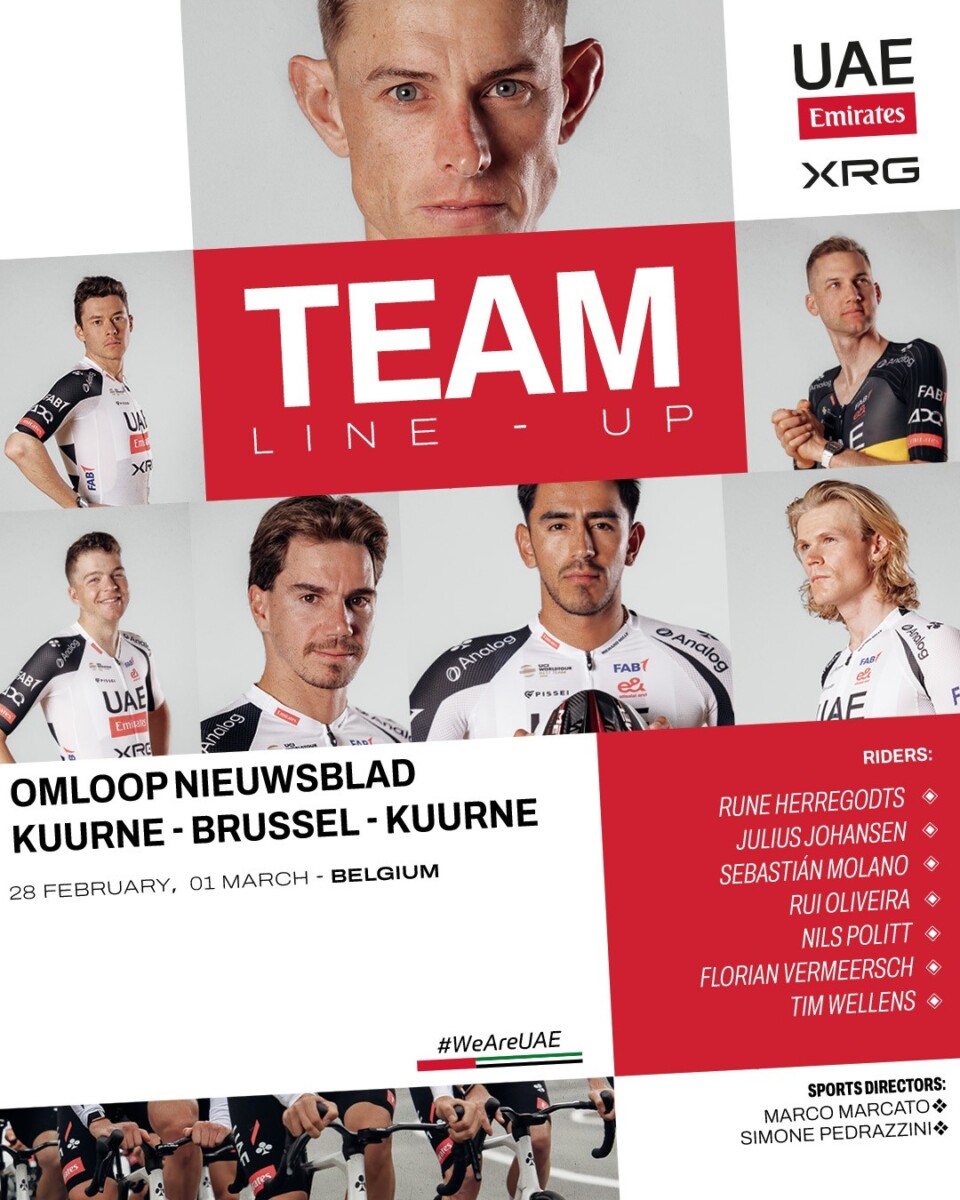 girodociclismo.com.br uae emirates xrg revela forte equipe para o fim de semana de abertura das classicas image 1