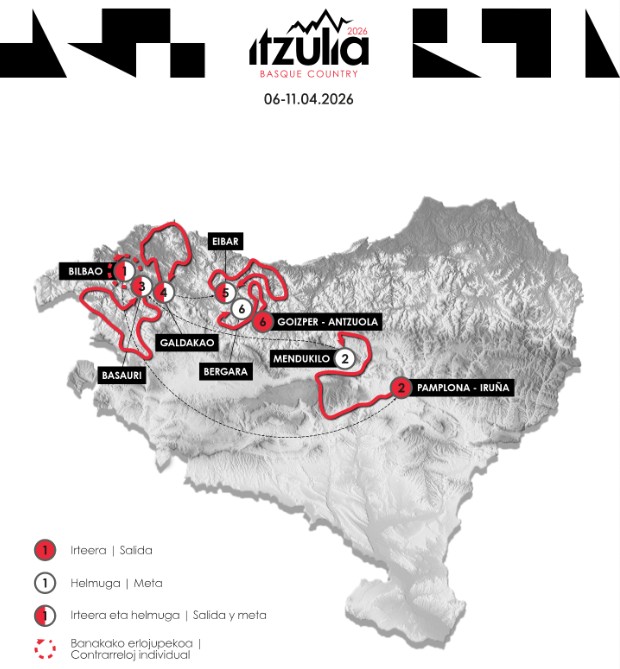 girodociclismo.com.br volta ao pais basco 2026 tem percurso revelado substituto de joao almeida enfrentara 16 mil metros de altimetria confira todas as etapas image
