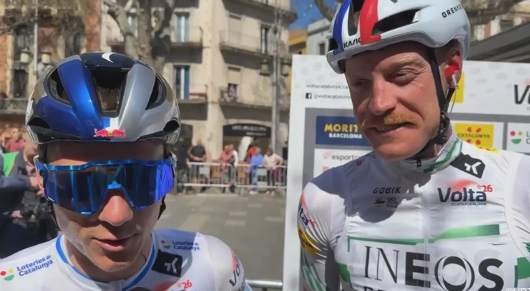 girodociclismo.com.br godon e evenepoel relembram sprint eletrizante na catalunha em clima descontraido image 1