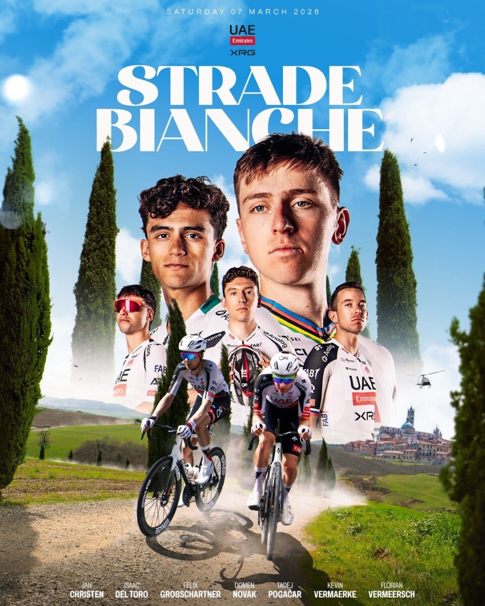 girodociclismo.com.br tadej pogacar apresenta sua equipe para a strade bianche 2026 image 1