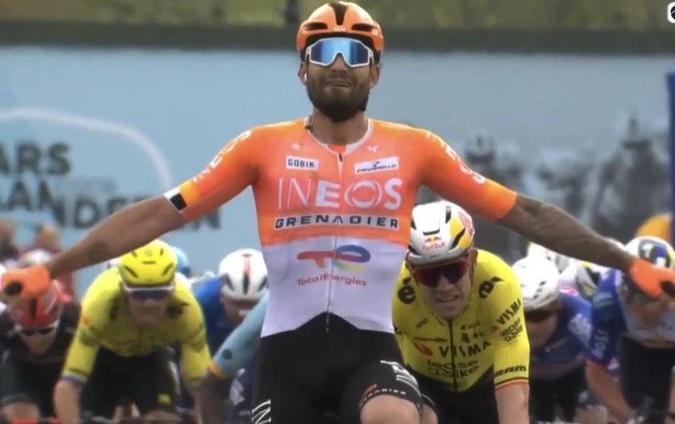 girodociclismo.com.br filippo ganna bate wout van aert e vence edicao brutal da dwars door vlaanderen confira os resultados e a chegada image
