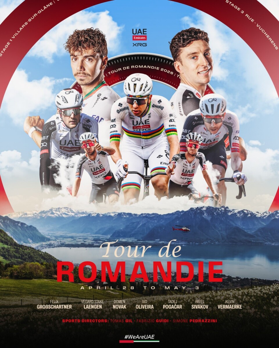 Tadej Pogacar terá forte time para repetir João Almeida, UAE Emirates apresenta equipe para o Tour de Romandie 2026 4 girodociclismo.com.br uae emirates confirma equipe para o tour de romandie image