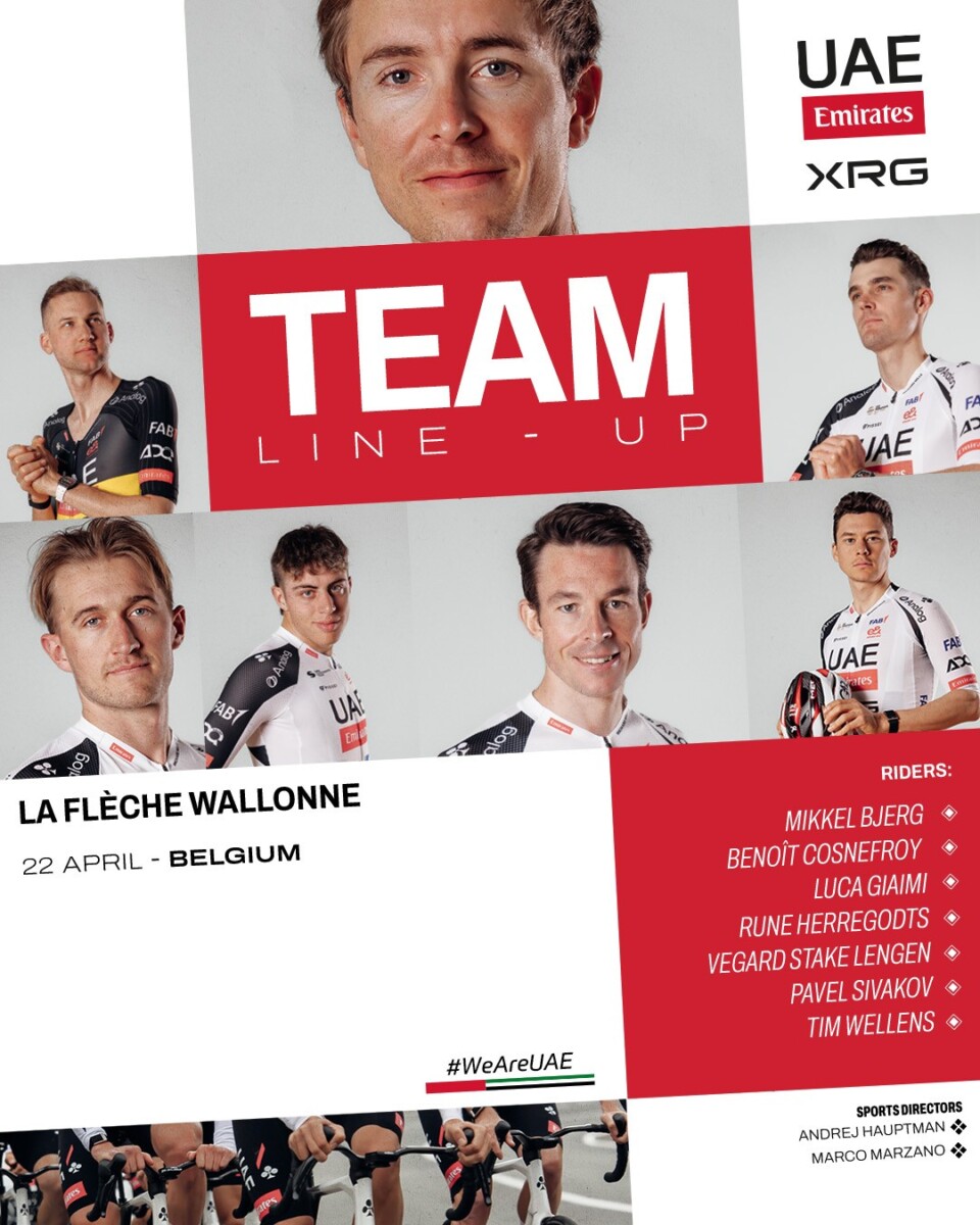 girodociclismo.com.br uae emirates xrg confirma equipe para la fleche wallonne image