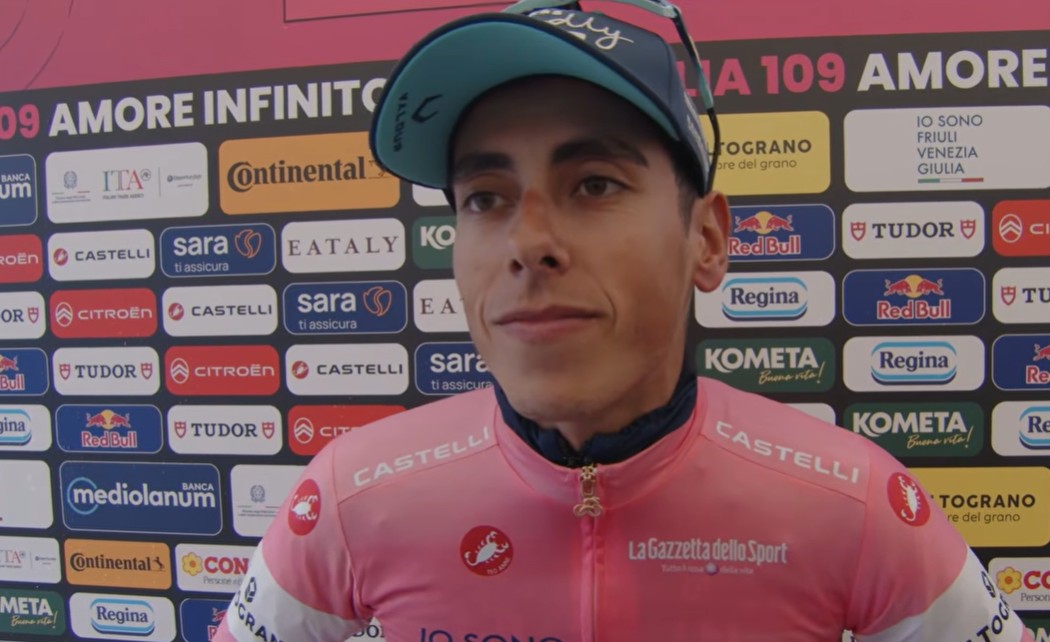 girodociclismo.com.br giro ditalia 2026 afonso eulalio concede entrevista vou tentar sofrer o maximo para tentar manter a maglia rosa assista o v image 1