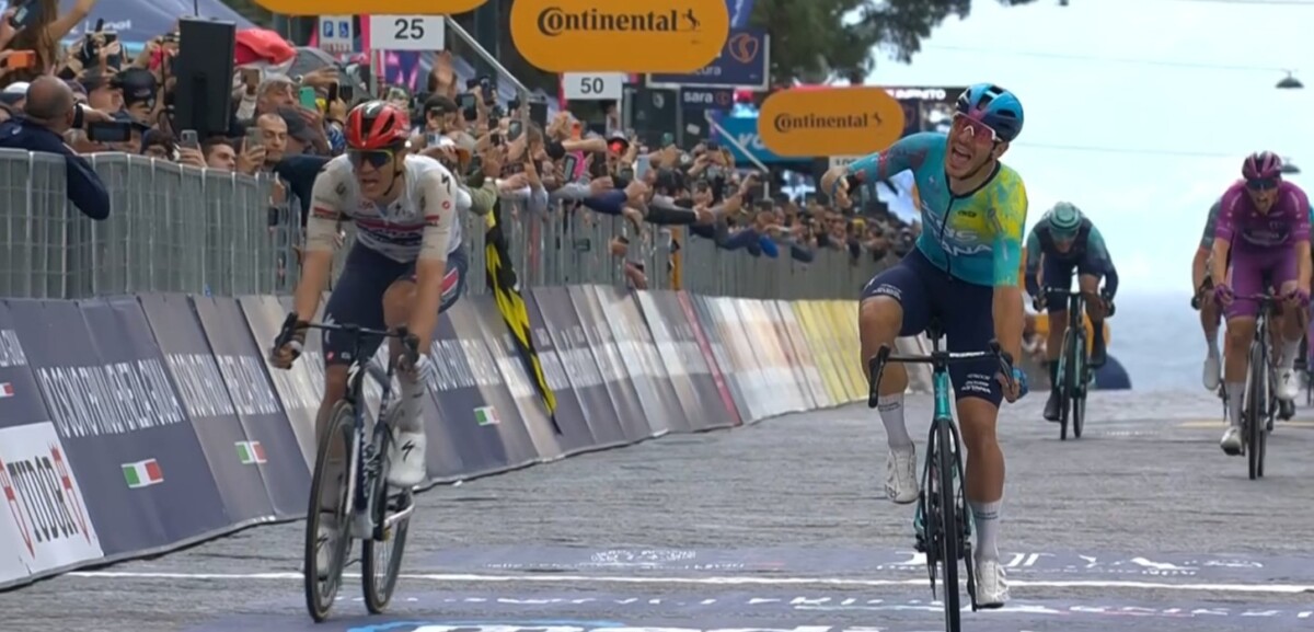 girodociclismo.com.br giro ditalia 2026 davide balerini vence a 6a etapa apos grande queda no final afonso eulalio mantem a maglia rosa confira os resultados e a chegada image 2